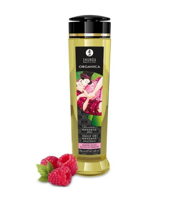 SHUNGA - OLIO DA MASSAGGIO BIOLOGICO AL LAMPONE 240 ML