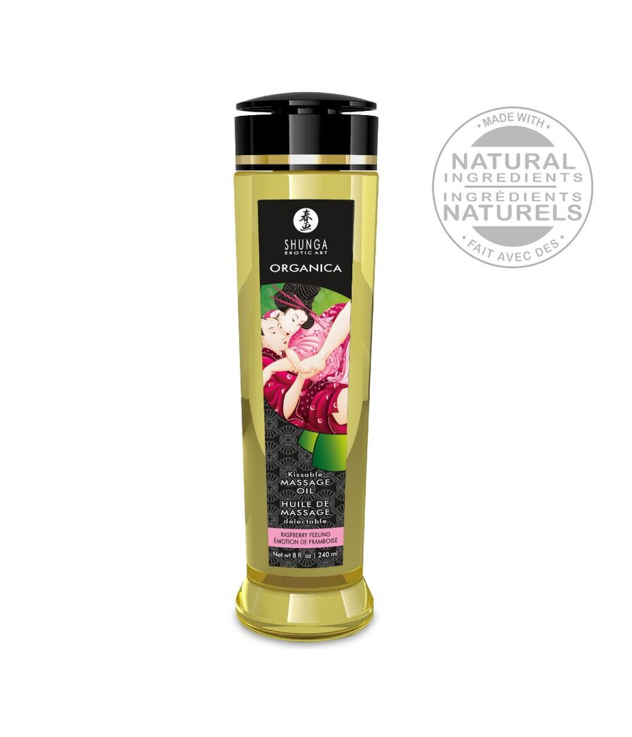 SHUNGA - ACEITE DE MASAJE ORGÁNICO FRAMBUESA 240 ML