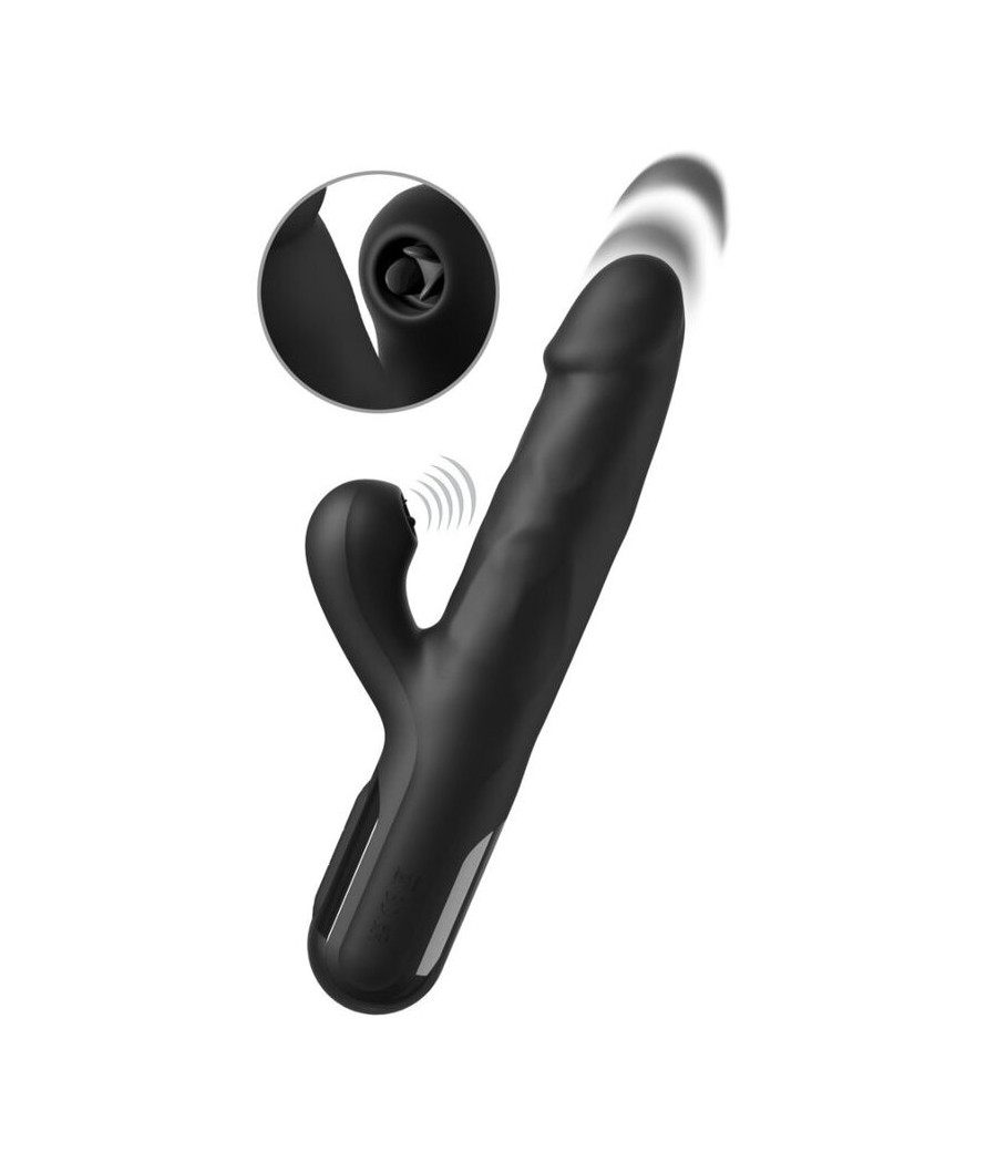 FETISH FANTASY SERIES - VIBRADOR RABBIT SONIX SILICONE THRUSTER NEGRO