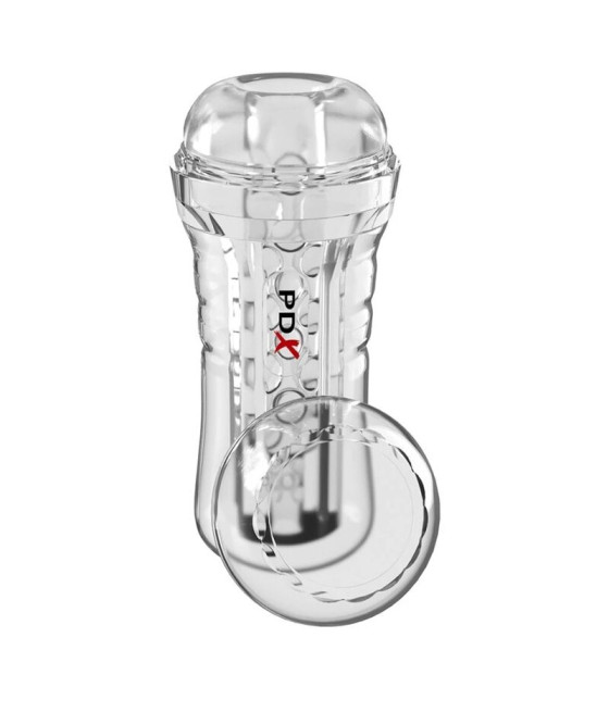 PDX ELITE - VIEWTUBE PLUS STROKER TRANSPARENTE COM ADERÊNCIA FÁCIL E VERSÁTIL 21 CM