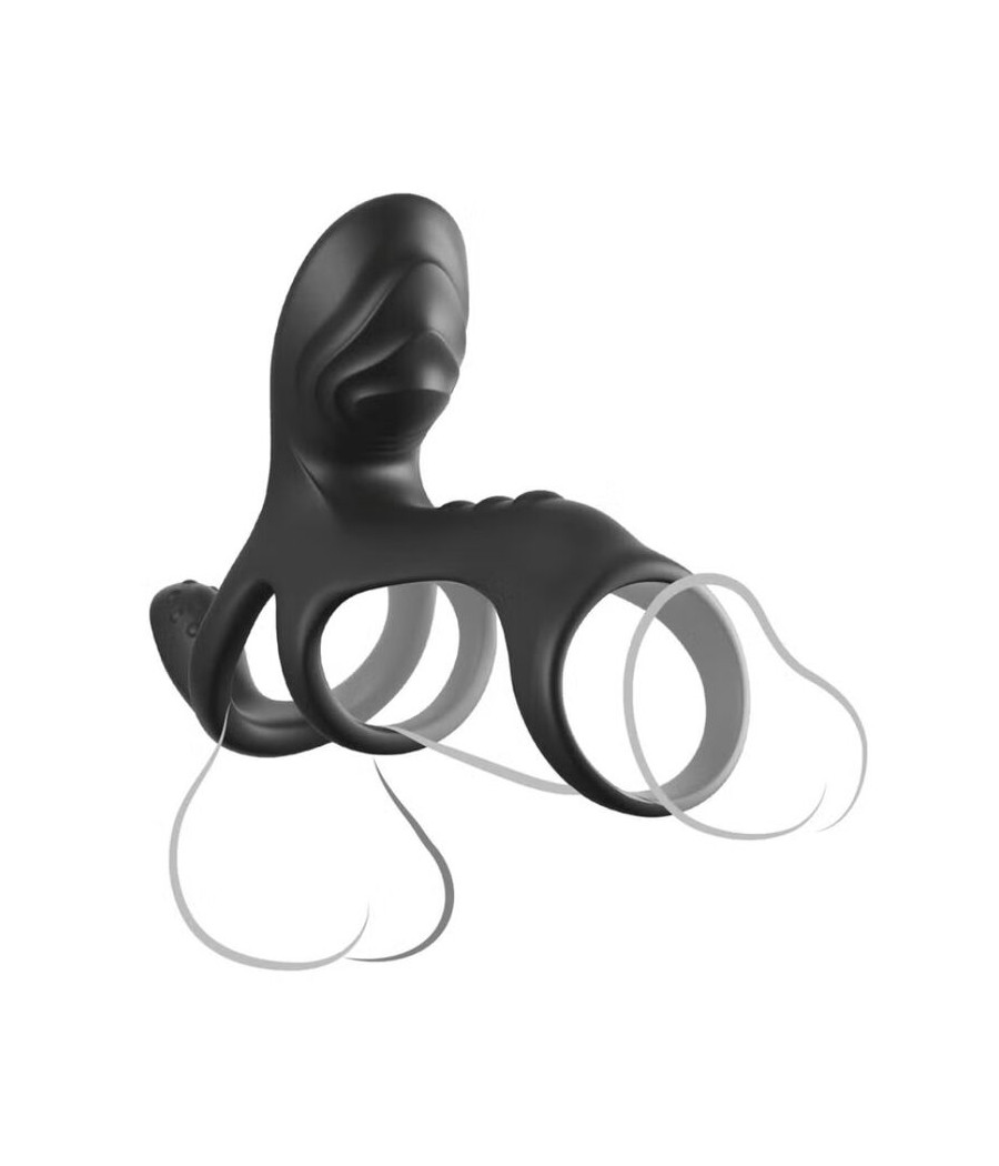 FANTASY C-RINGZ - GABBIA PER COPPIE DEFINITIVA, ANELLO VIBRANTE PER PENE MAX 19,5 CM