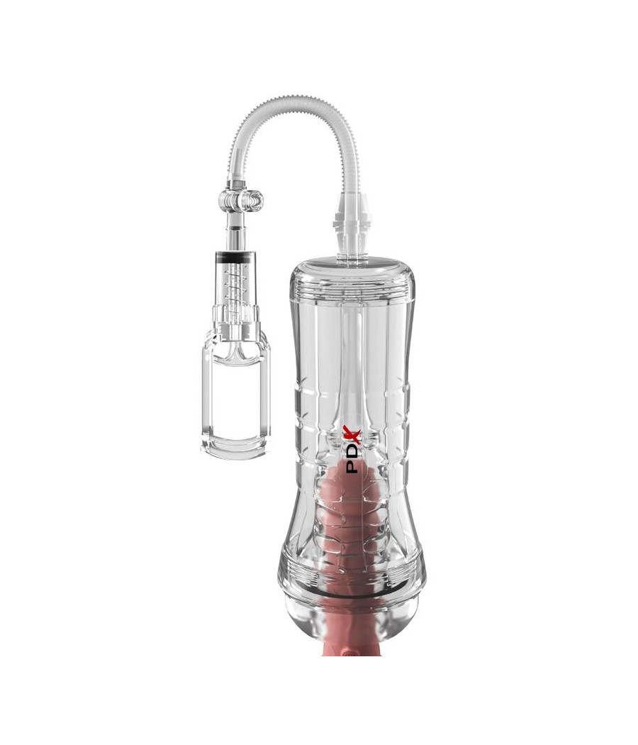 PDX ELITE - VIEWTUBE VAC XXL MANGE TRANSPARENTE AVEC POMPE D'ASPIRATION 27,3 CM