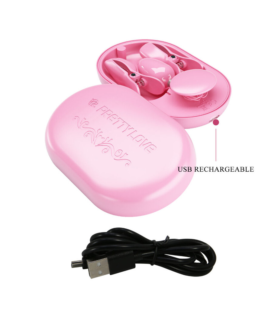 PRETTY LOVE - BOITE SURPRISE PINCES DÉLECTRO STIMULATION ROSE