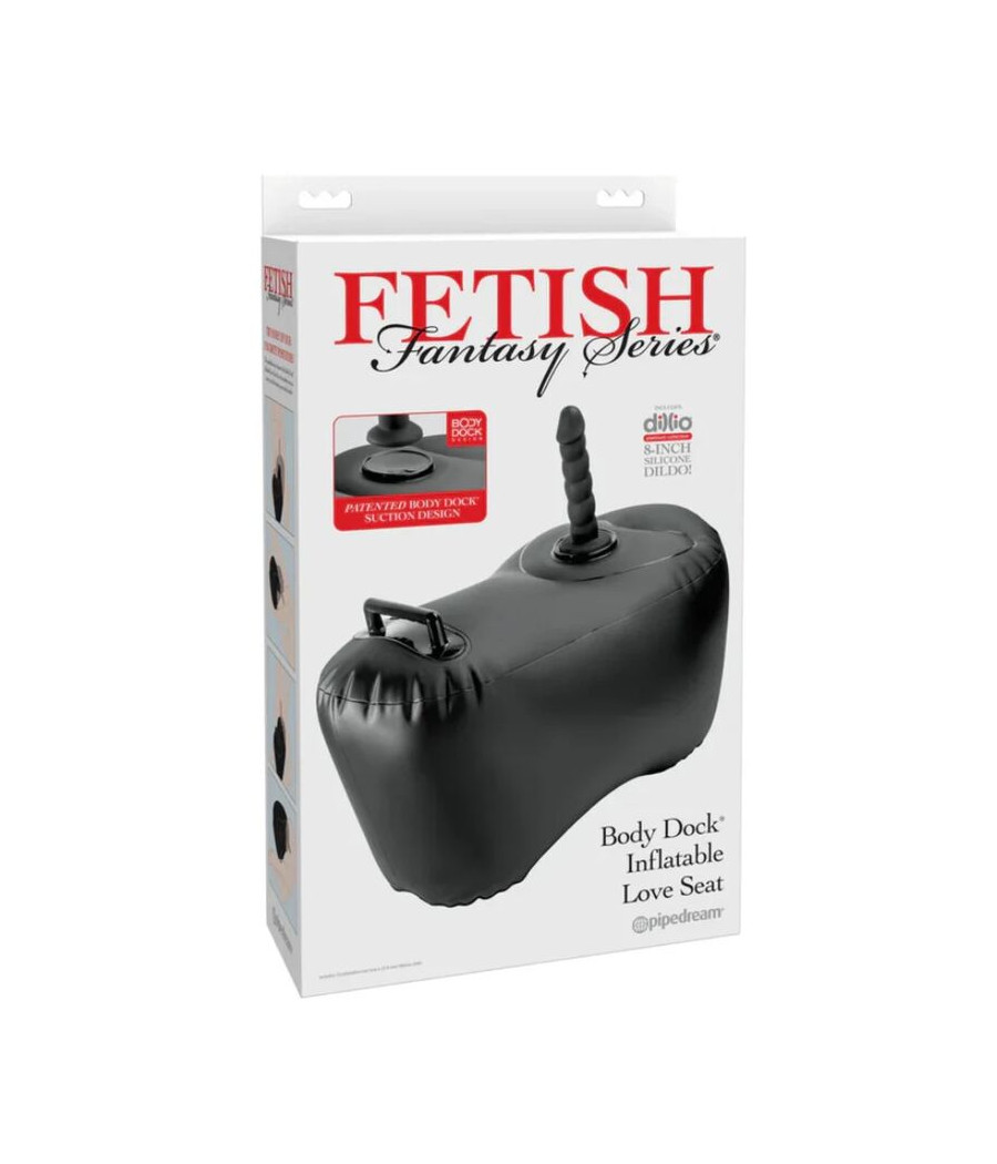 FETISH FANTASY SERIES - BODY DOCK SIÈGE GONFLABLE AVEC GODEMICHET 69,2 CM NOIR