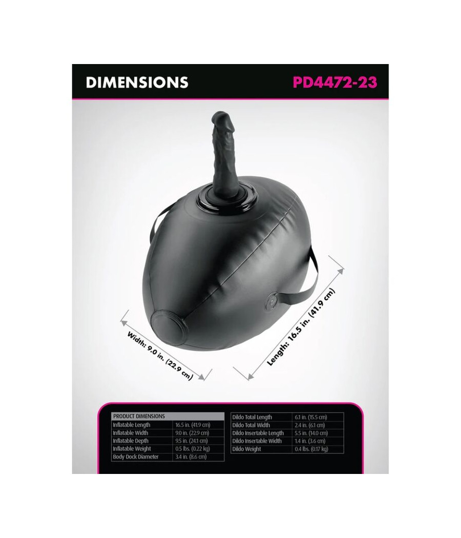 FETISH FANTASY SERIES - BODY DOCK SFERA DELL'AMORE GONFIABILE CON DILDO NERO 41,9 CM