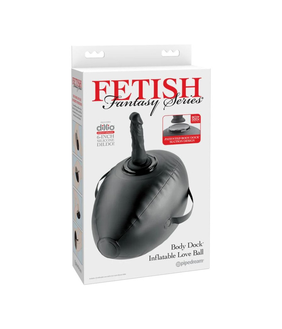 FETISH FANTASY SERIES - BODY DOCK BOULE GONFLABLE AVEC GODEMICHET NOIR 41,9 CM