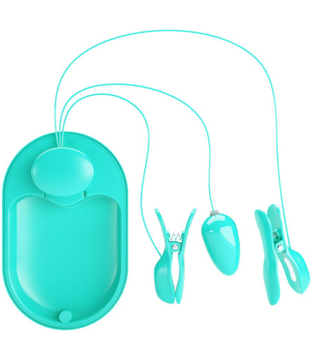PRETTY LOVE - SCATOLA A SORPRESA PINZETTE PER ELETTROSTIMOLAZIONE BLU