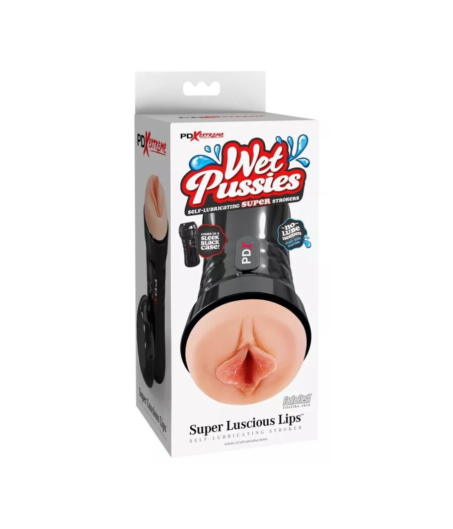 PDX EXTREME - MASTURBADOR REALISTA AUTOLUBRICADO LABIOS SUPER DELICIOSOS