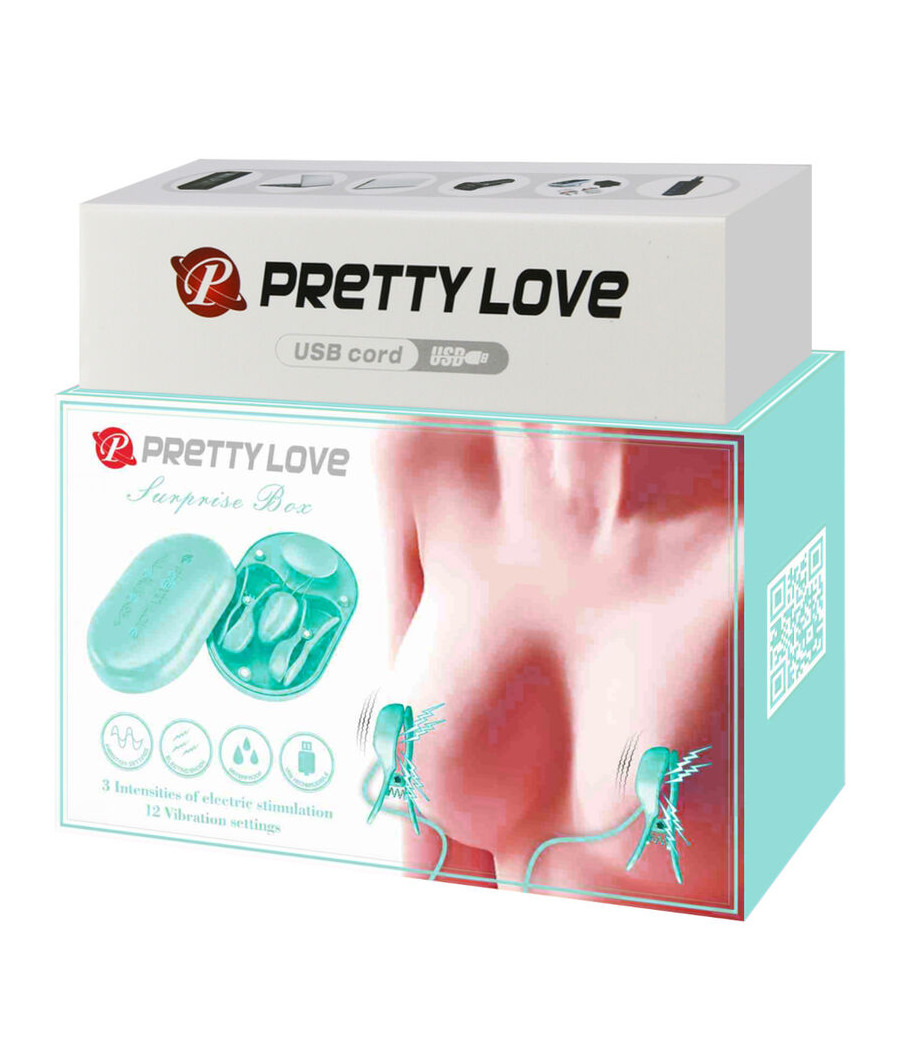 PRETTY LOVE - SURPRISE BOX BLUE ELECTRO STIMULATION TWEEZERS