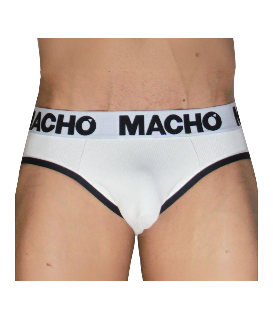 MACHO - MCH006 SLIP CLÁSICO BLANCO + NEGRO M