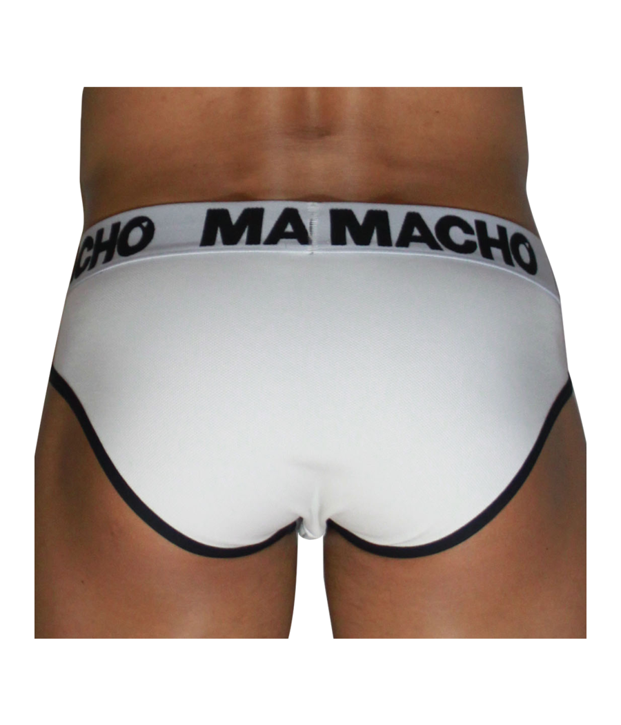 MACHO - MCH006 SLIP CLÁSSICO BRANCO + PRETO M