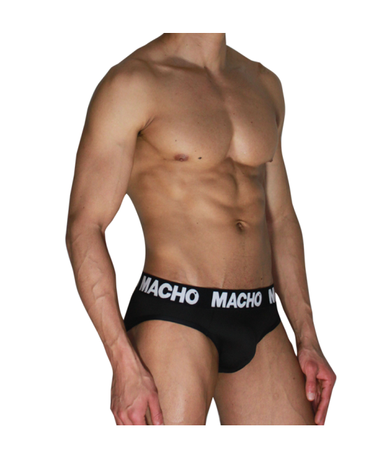 MACHO - MCH007 SLIP CLÁSICO NEGRO + NEGRO M