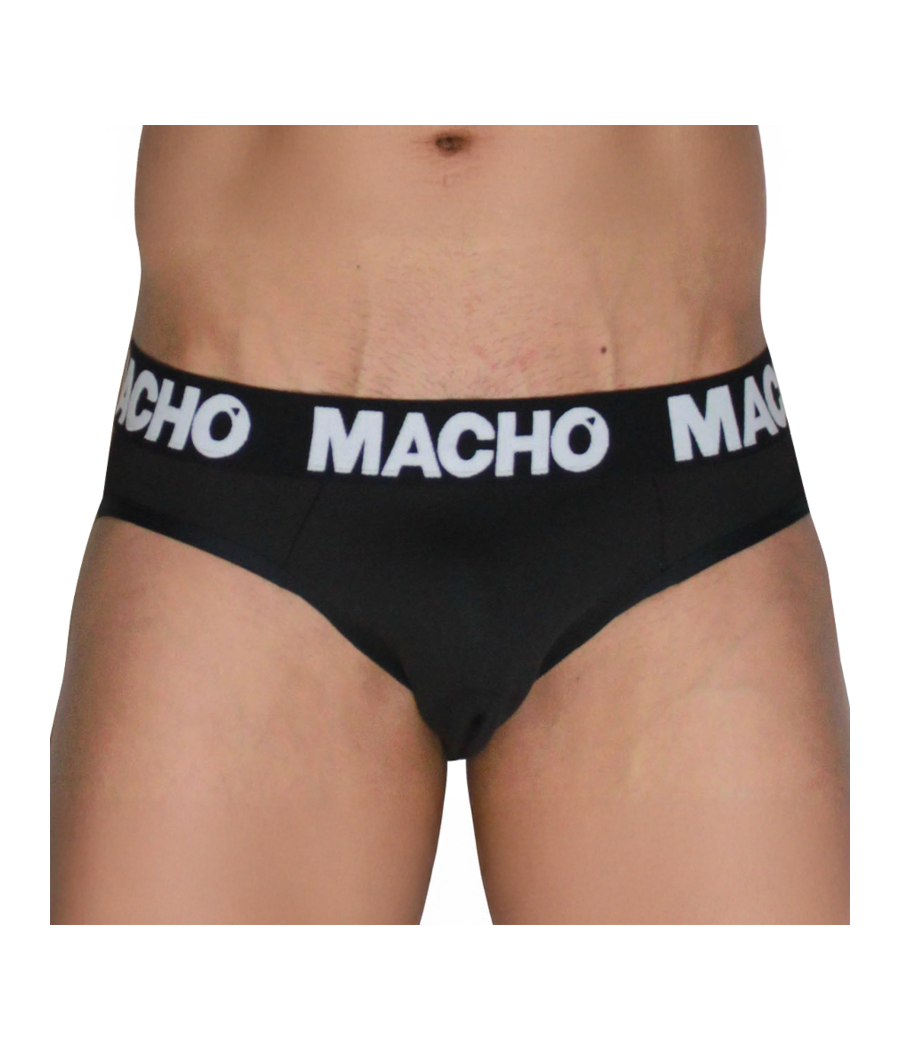 MACHO - MCH007 SLIP CLÁSICO NEGRO + NEGRO M