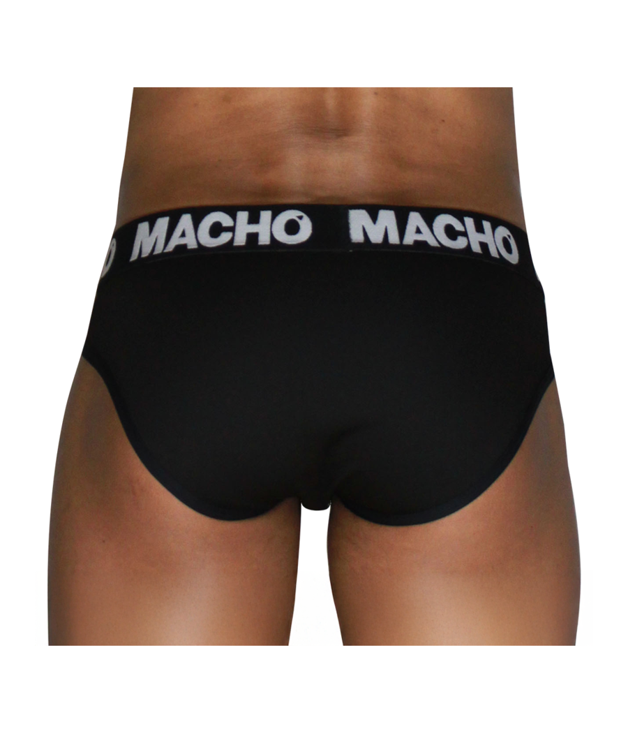 MACHO - MCH007 SLIP CLÁSICO NEGRO + NEGRO L