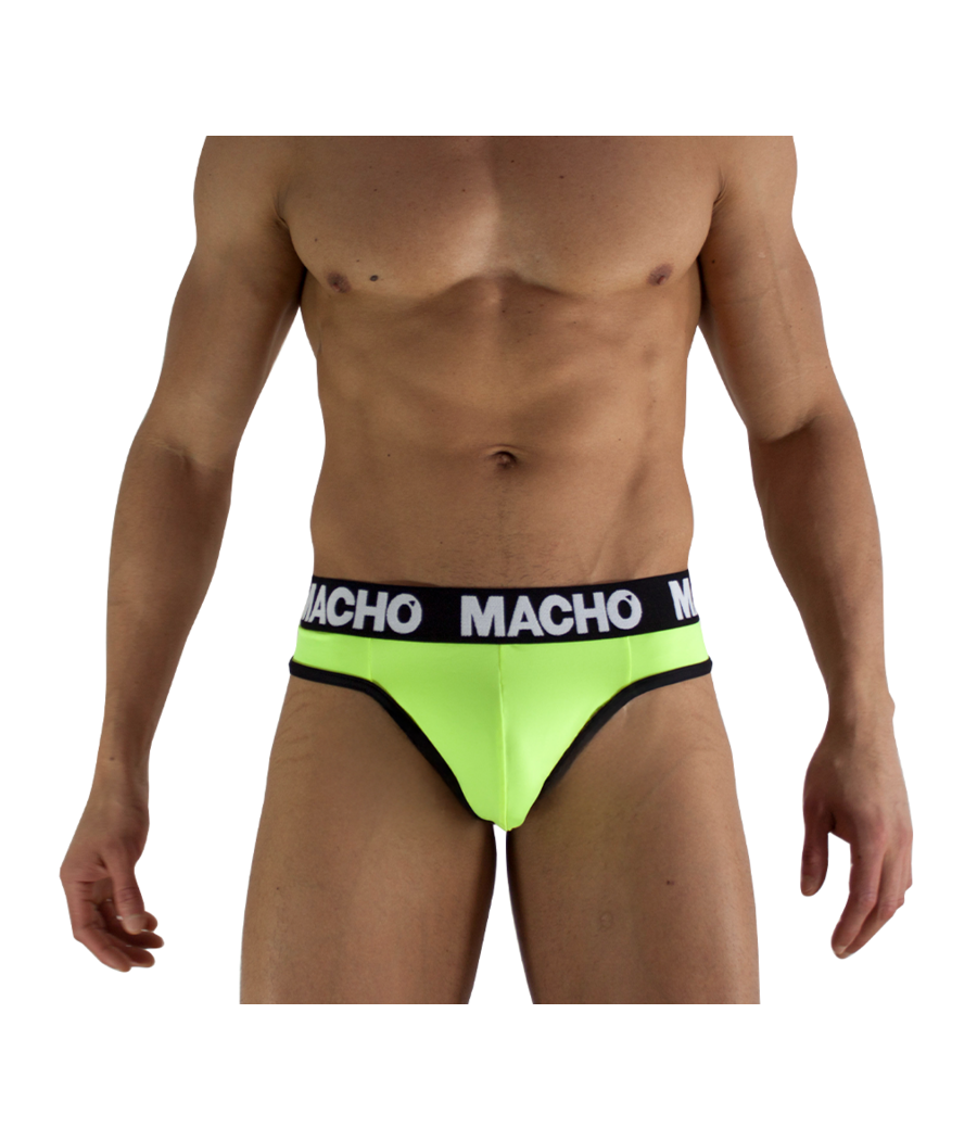 MACHO - MTG001 CALCINHA FIO DENTAL AMARELA FLUORESCENTE TAMANHO L