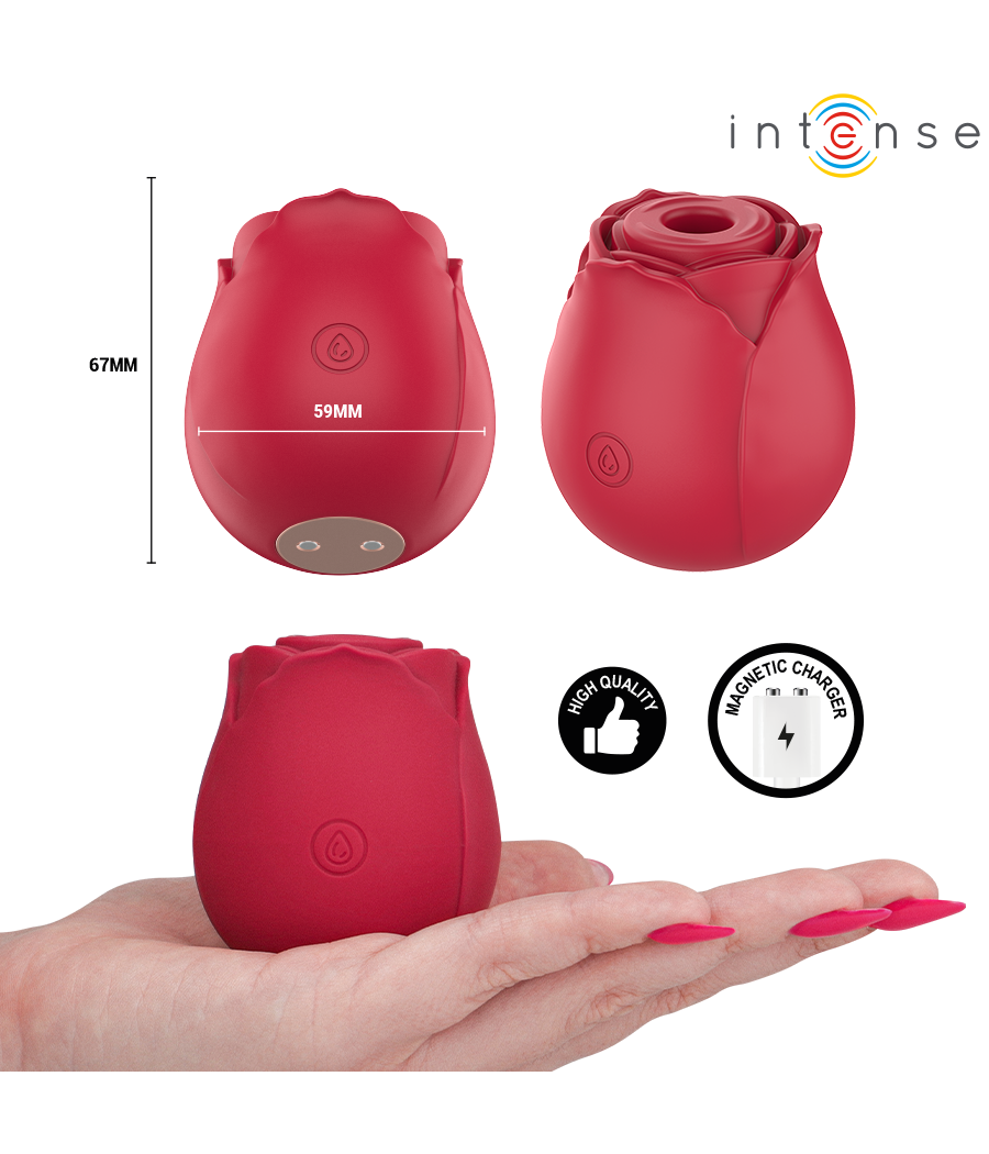 INTENSE - CAMELLIA SUCCION CLITORIALE ROSE PAR WAVES BORDEAUX