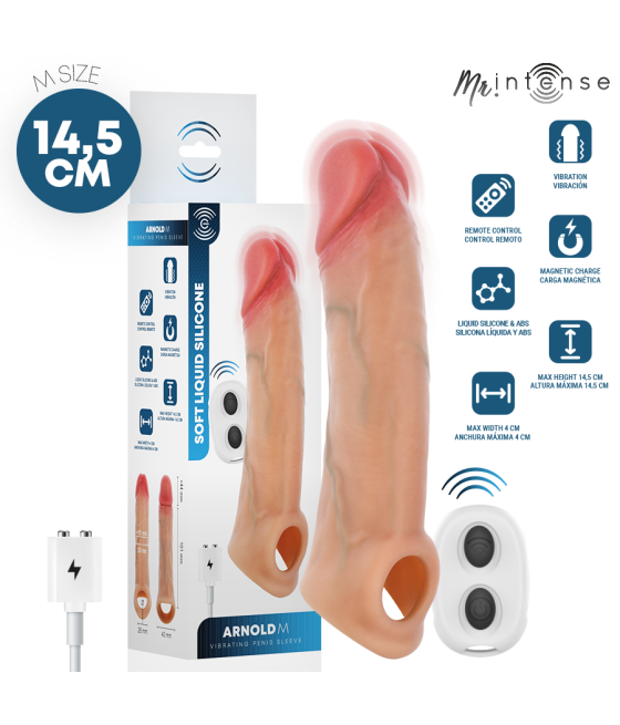 MR INTENSE - ARNOLD M ULTRA-REALISTIC VIBRATING PENIS SLEEVE 14.5 CM -Ø- 4 CM