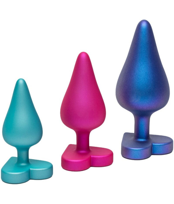 ROMP - KIT PER ALLENAMENTO ANALE LUSTER S/M/L CON BASE A FORMA DI CUORE