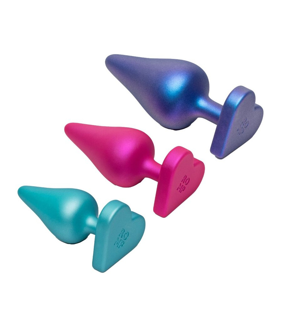 ROMP - LUSTER KIT DE ENTRENAMIENTO ANAL S/M/L CON BASE EN FORMA DE CORAZÓN