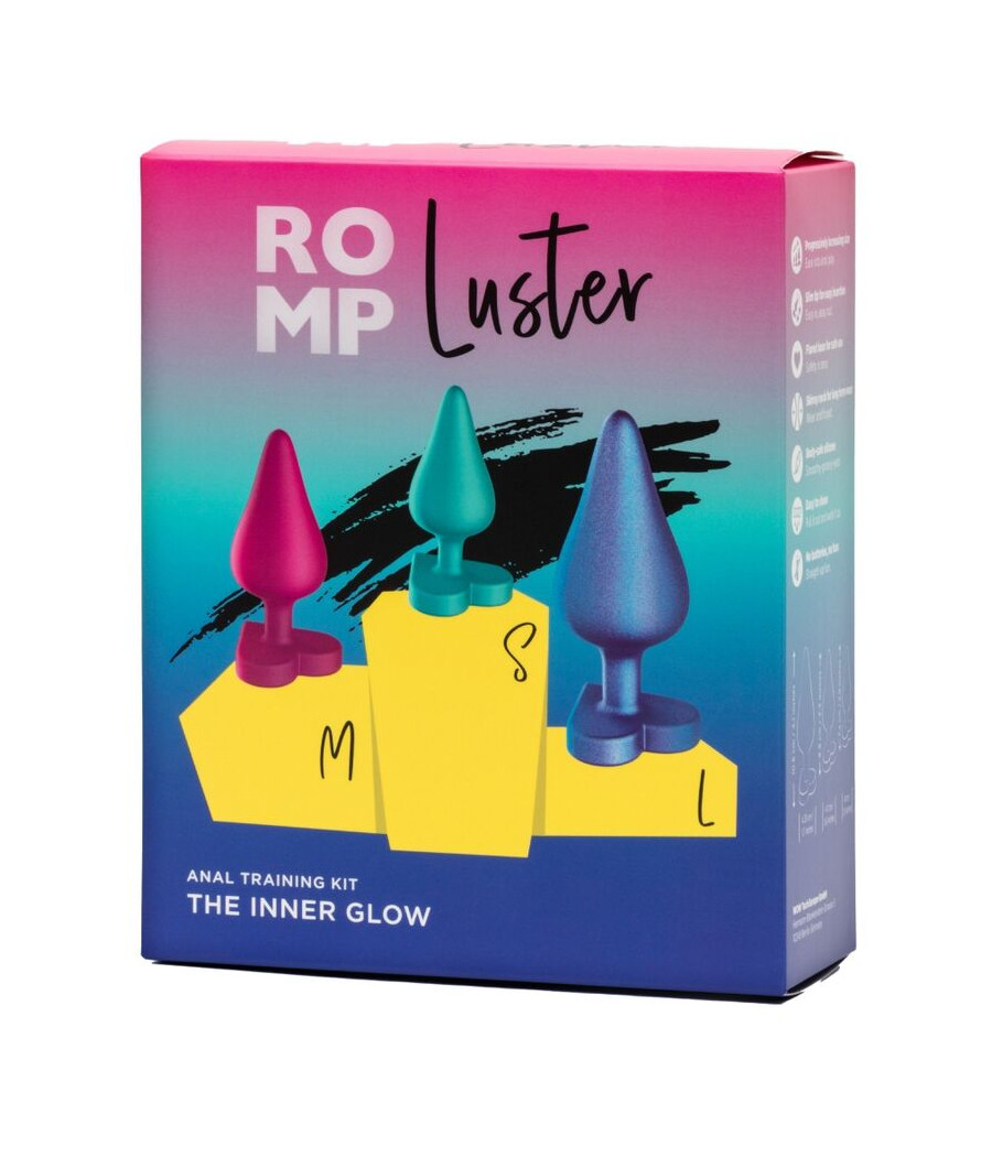 ROMP - KIT PER ALLENAMENTO ANALE LUSTER S/M/L CON BASE A FORMA DI CUORE