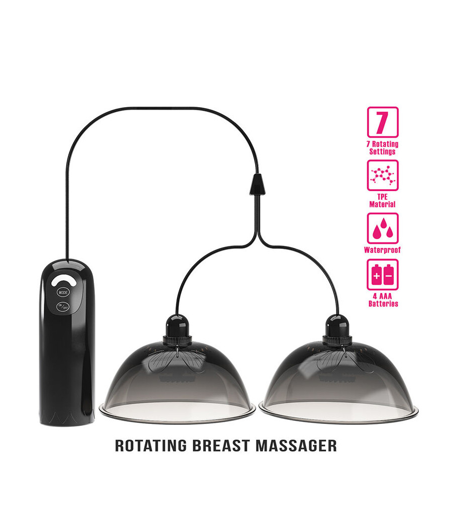 PRETTY LOVE - ROTATING NIPPLE SUCTION STIMULATOR BLACK