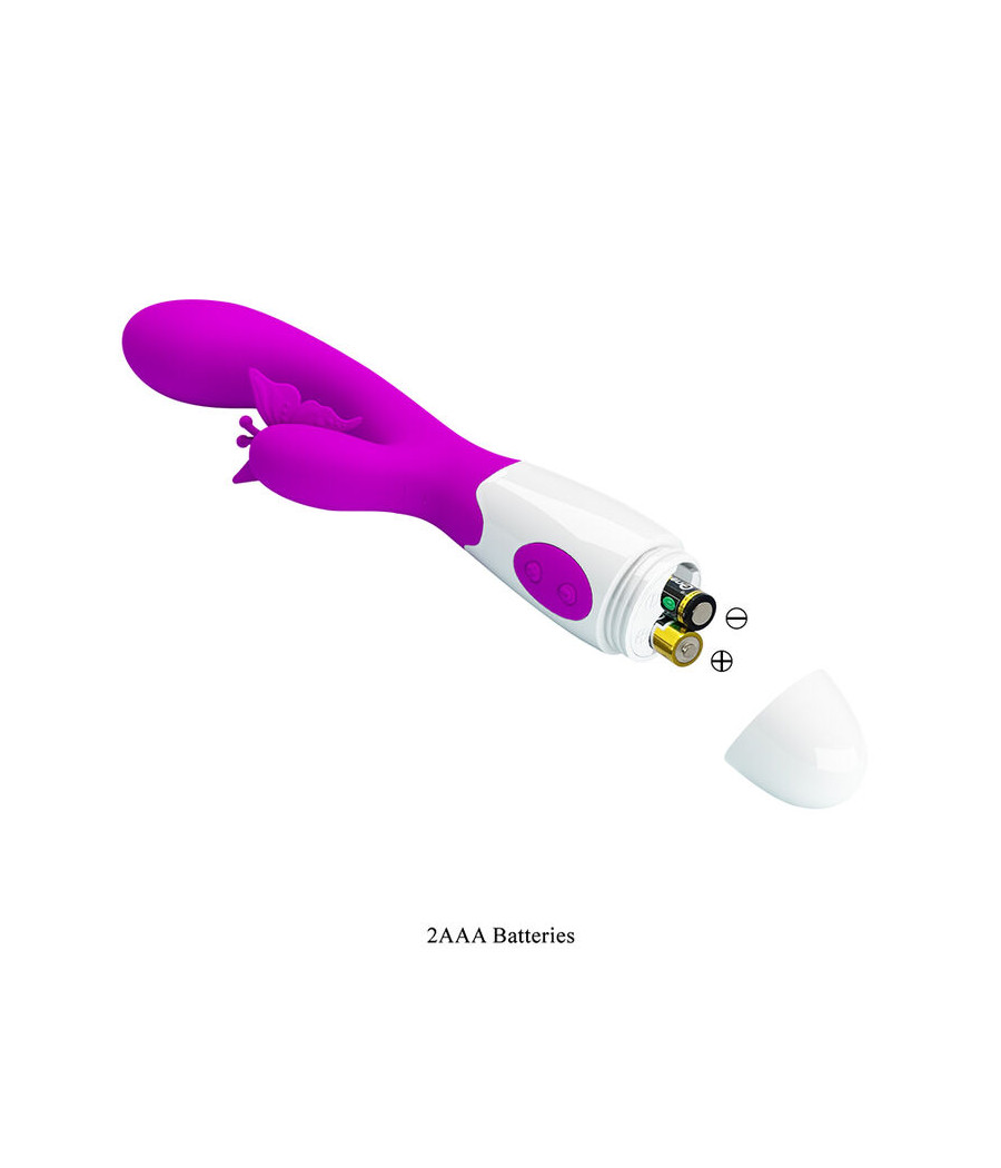 PRETTY LOVE - BUTTERFLY KISS 30 FUNCTION RABBIT VIBRATOR PURPLE