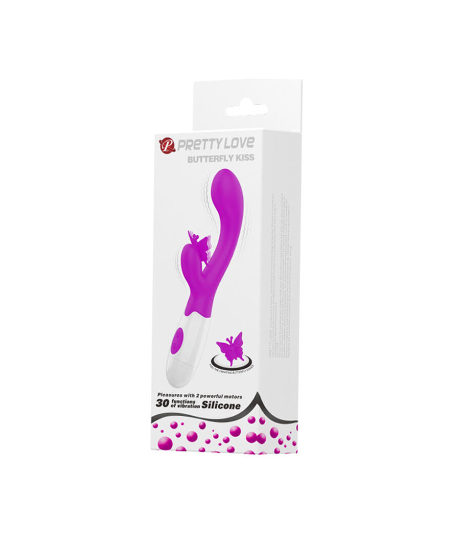 PRETTY LOVE - BUTTERFLY KISS VIBRADOR RABBIT 30 FUNCIONES MORADO