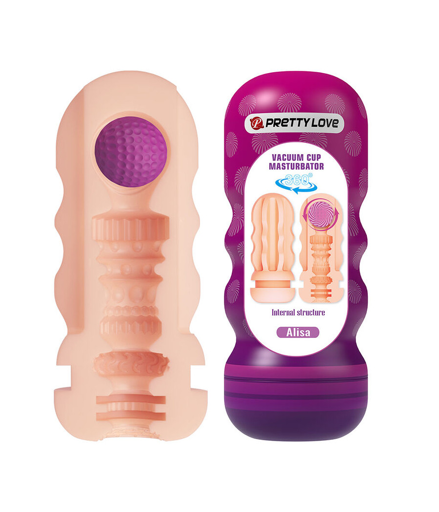 PRETTY LOVE - MASTURBADOR VAGINAL COM VENTOSA E TEXTURAS INTERNAS