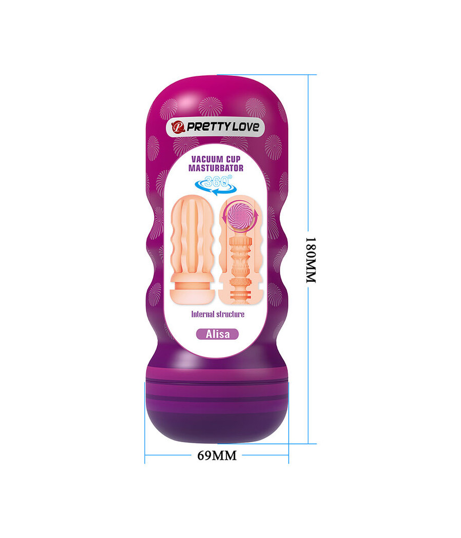 PRETTY LOVE - ALISA MASTURBADOR VAGINA CON VENTOSA Y TEXTURAS INTERNAS