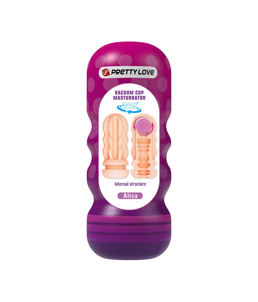 PRETTY LOVE - VAGINAL SMOOTHING MASTURBATOR WITH SUCTION CUP AND INTERNAL TEXTURES