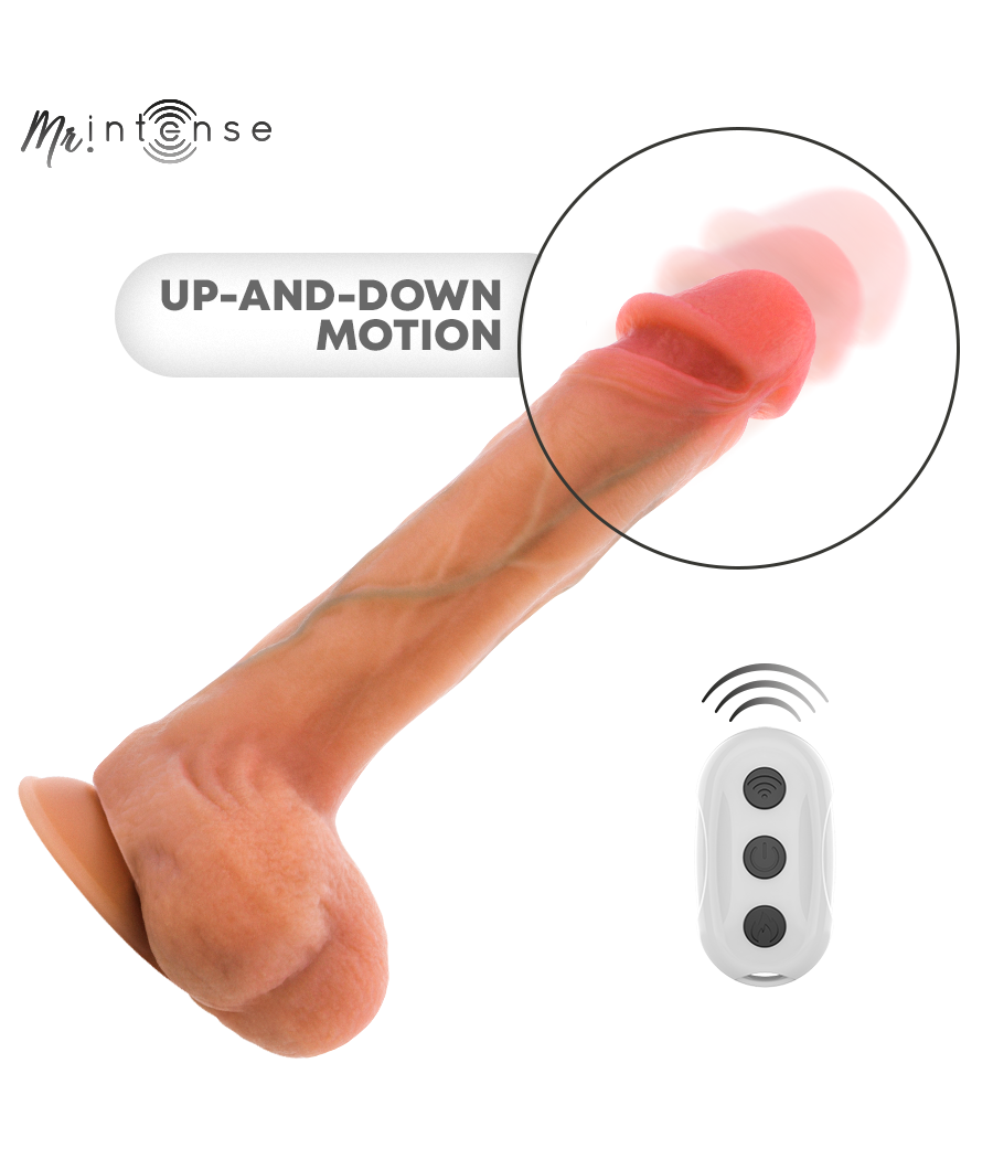 MR INTENSE - BRADLEY VIBRADOR DE SILICONE COM EFEITO DE AQUECIMENTO E CONTROLE REMOTO 21 CM - Ø - 4,2 CM