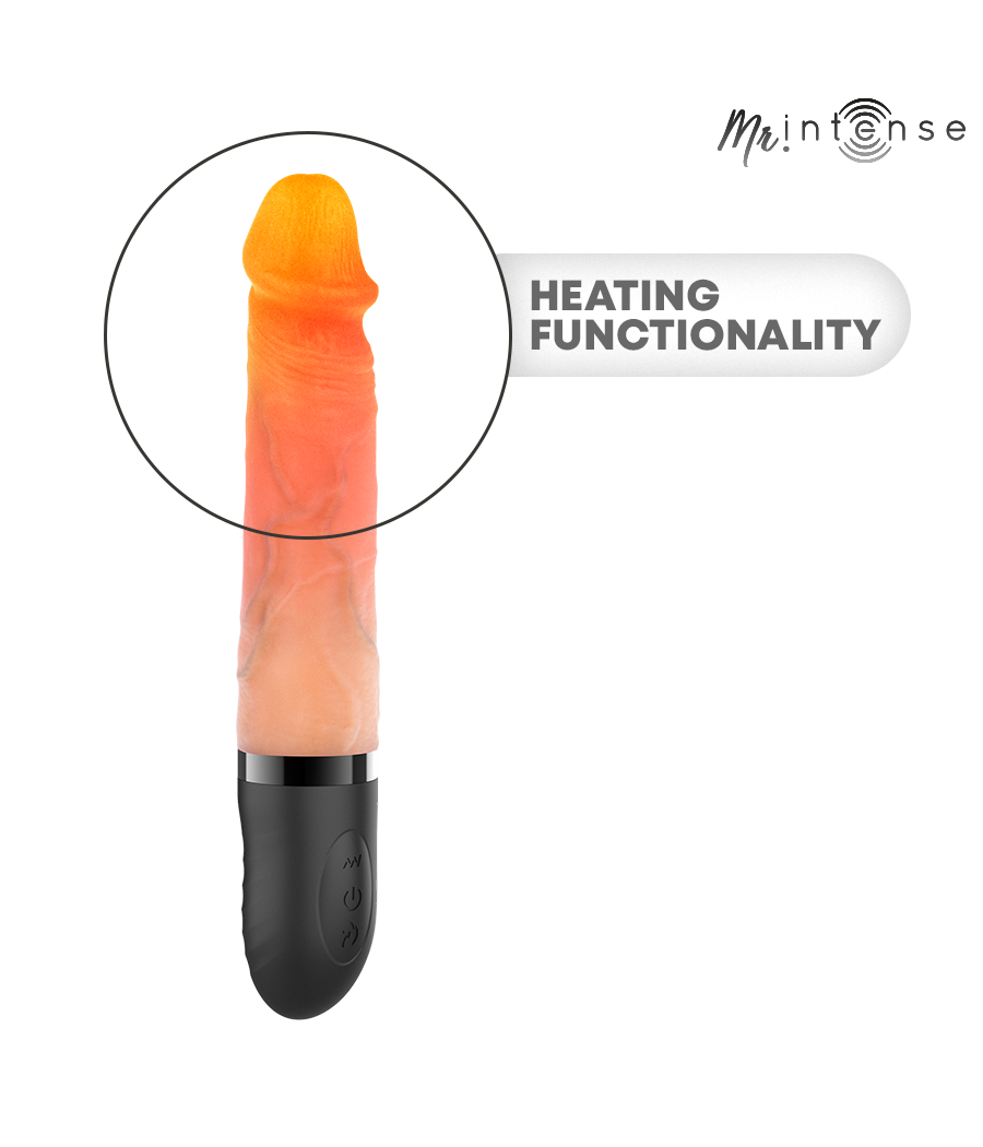 MR INTENSE - JEAN UP&DOWN VIBRATOR SILIKON MIT WÄRMEEFFEKT 24 CM -Ø- 3,8 CM
