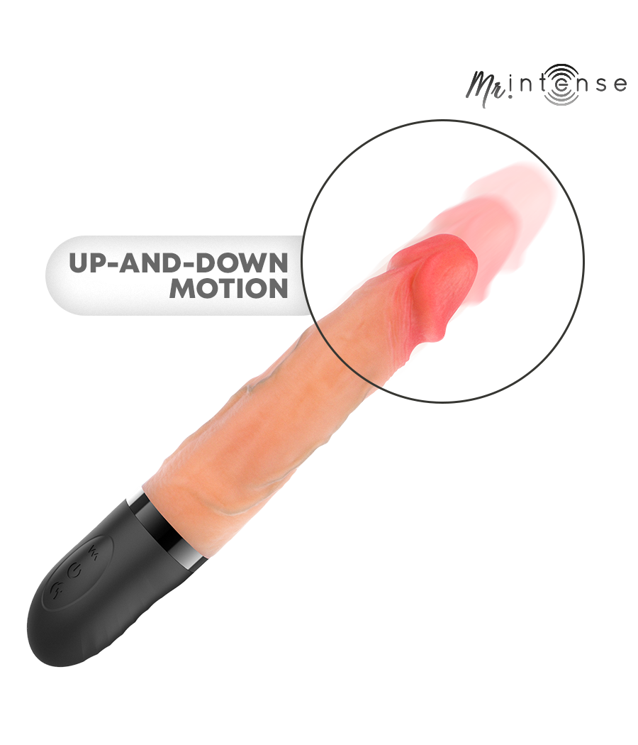 MR INTENSE - JEAN UP&DOWN VIBRATOR SILIKON MIT WÄRMEEFFEKT 24 CM -Ø- 3,8 CM