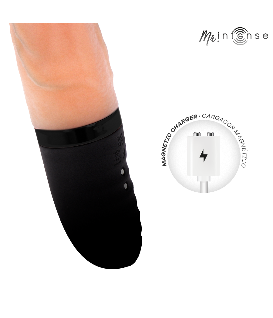 MR INTENSE - VIBRATORE JEANS SU E GIÙ IN SILICONE CON EFFETTO CALORE 24 CM -Ø- 3,8 CM