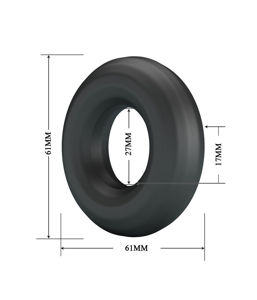 CRAZY BULL - ANELLO PER PENE IN SILICONE SUPER MORBIDO URBAN NERO