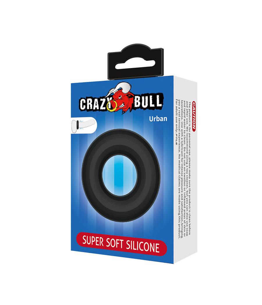 CRAZY BULL - ANELLO PER PENE IN SILICONE SUPER MORBIDO URBAN NERO