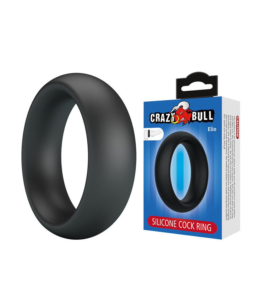 CRAZY BULL - ELIO ANNEAU PÉNAL EN SILICONE NOIR