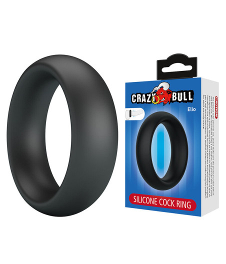CRAZY BULL - ELIO ANNEAU PÉNAL EN SILICONE NOIR
