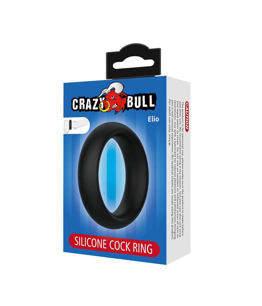 CRAZY BULL - ELIO ANILLO PARA PENE SILICONA NEGRO