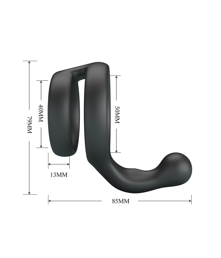 CRAZY BULL - ANEL DUPLO PARA PÊNIS E TESTÍCULOS YANCY PRETO