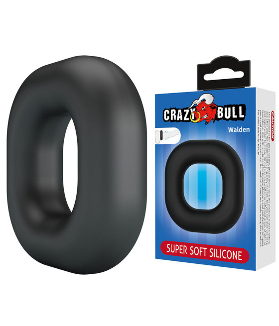 CRAZY BULL - ANEL PENIANO DE SILICONE SUPER MACIO WALDEN PRETO