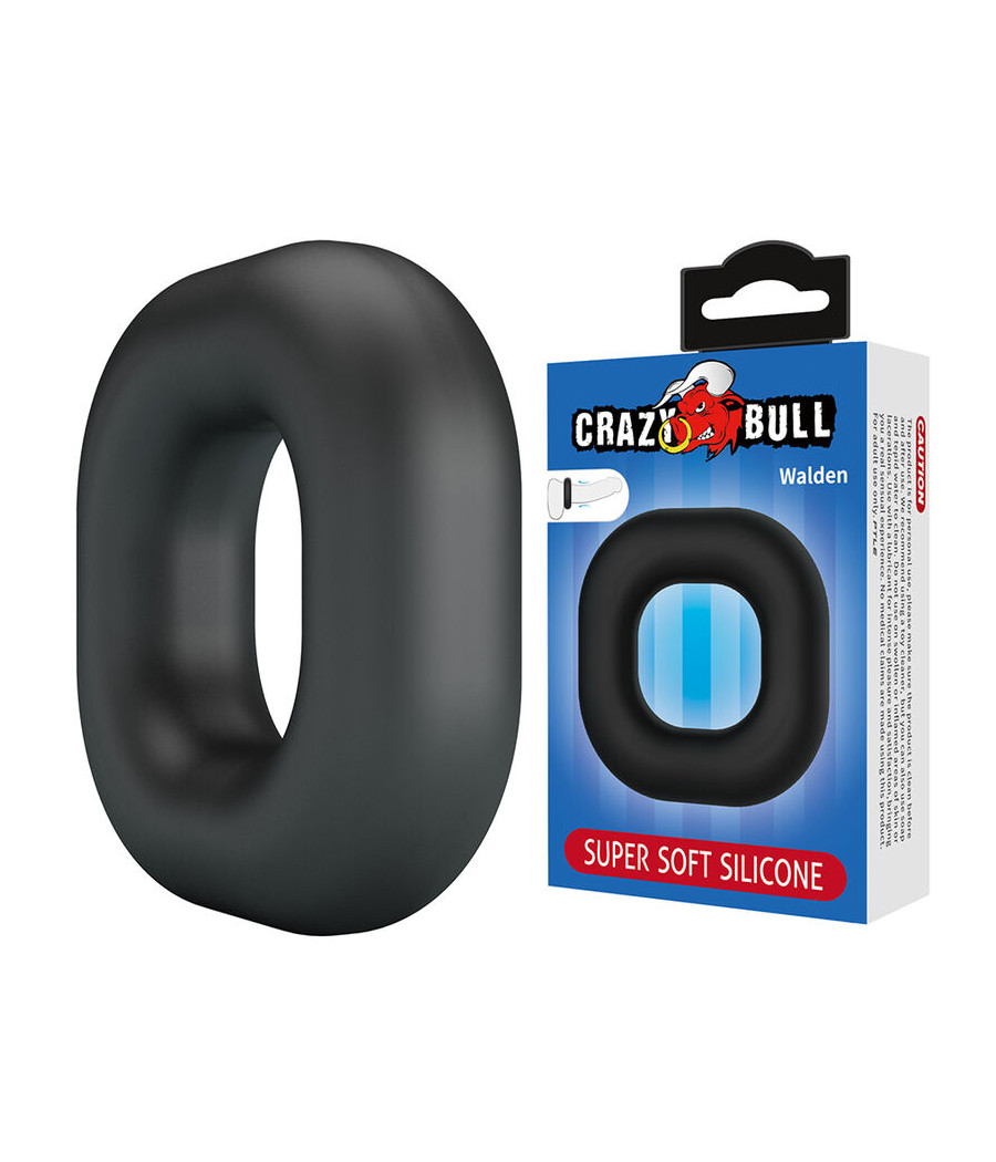 CRAZY BULL - WALDEN ANNEAU PÉNAL EN SILICONE SUPER DOUX NOIR