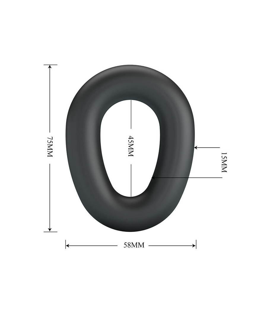 CRAZY BULL - VESPER ANNEAU PÉNAL EN SILICONE ULTRA DOUX NOIR