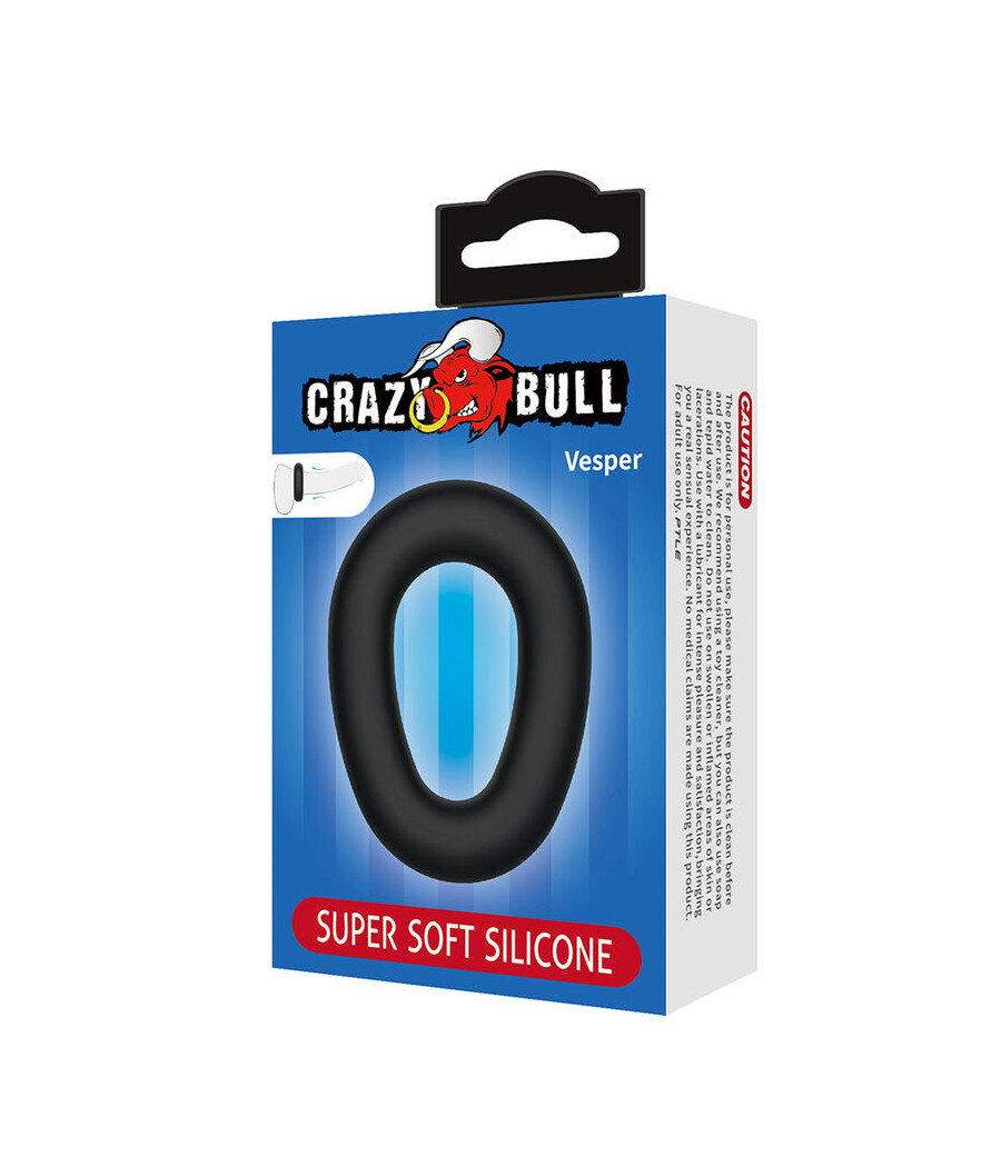 CRAZY BULL - VESPER SUPERSOFT SILIKON-PENNISRING SCHWARZ