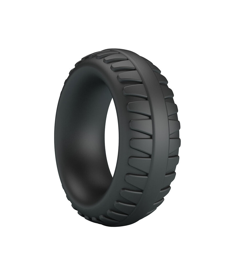 CRAZY BULL - MERRITT TEXTURED SILICONE COCK RING BLACK
