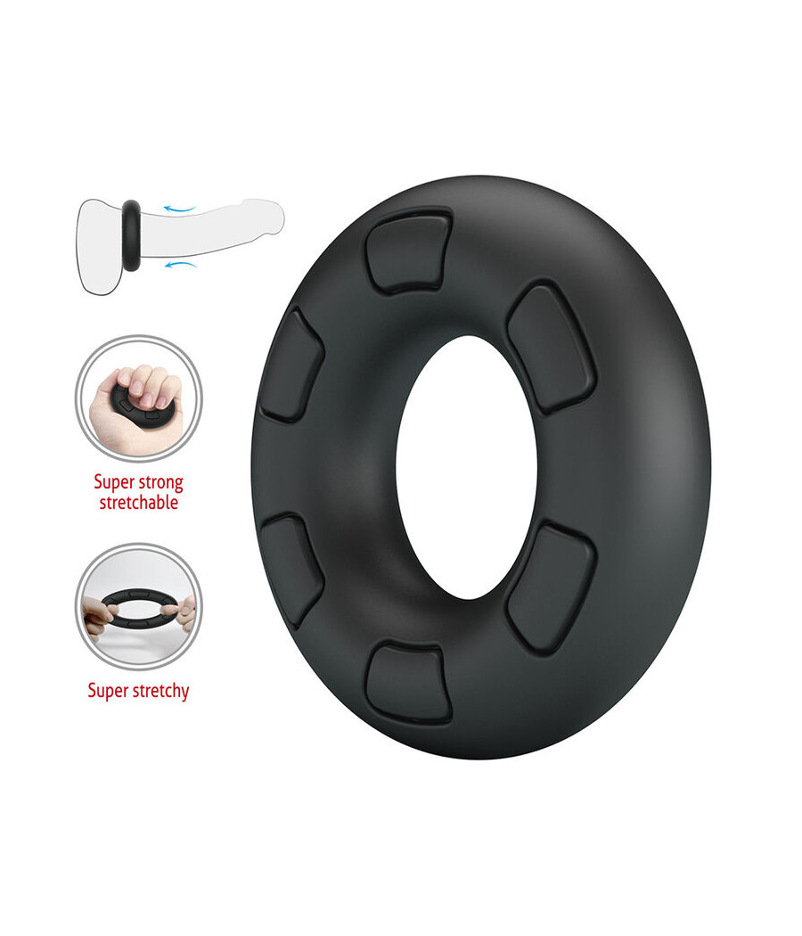 CRAZY BULL - BERTRAM SUPER SOFT SILICONE COCK RING BLACK