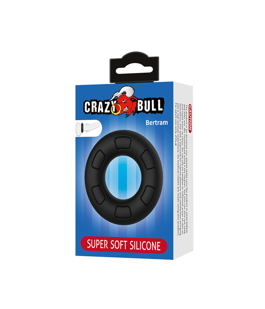 CRAZY BULL - ANELLO PER PENE IN SILICONE SUPER MORBIDO BERTRAM NERO