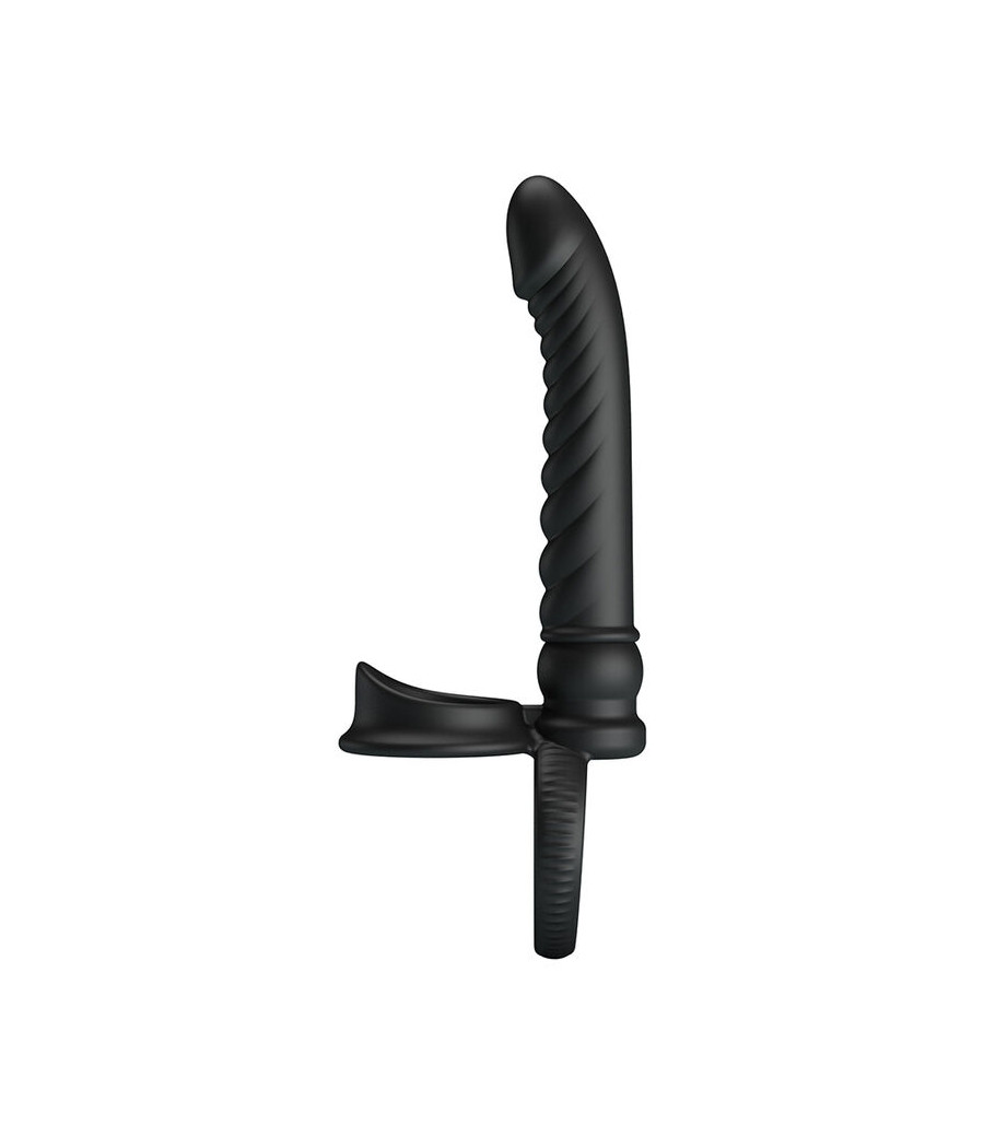 PRETTY LOVE - VIBRADOR ANAL MERRITT COM ANEL E VIBRAÇÃO PRETO