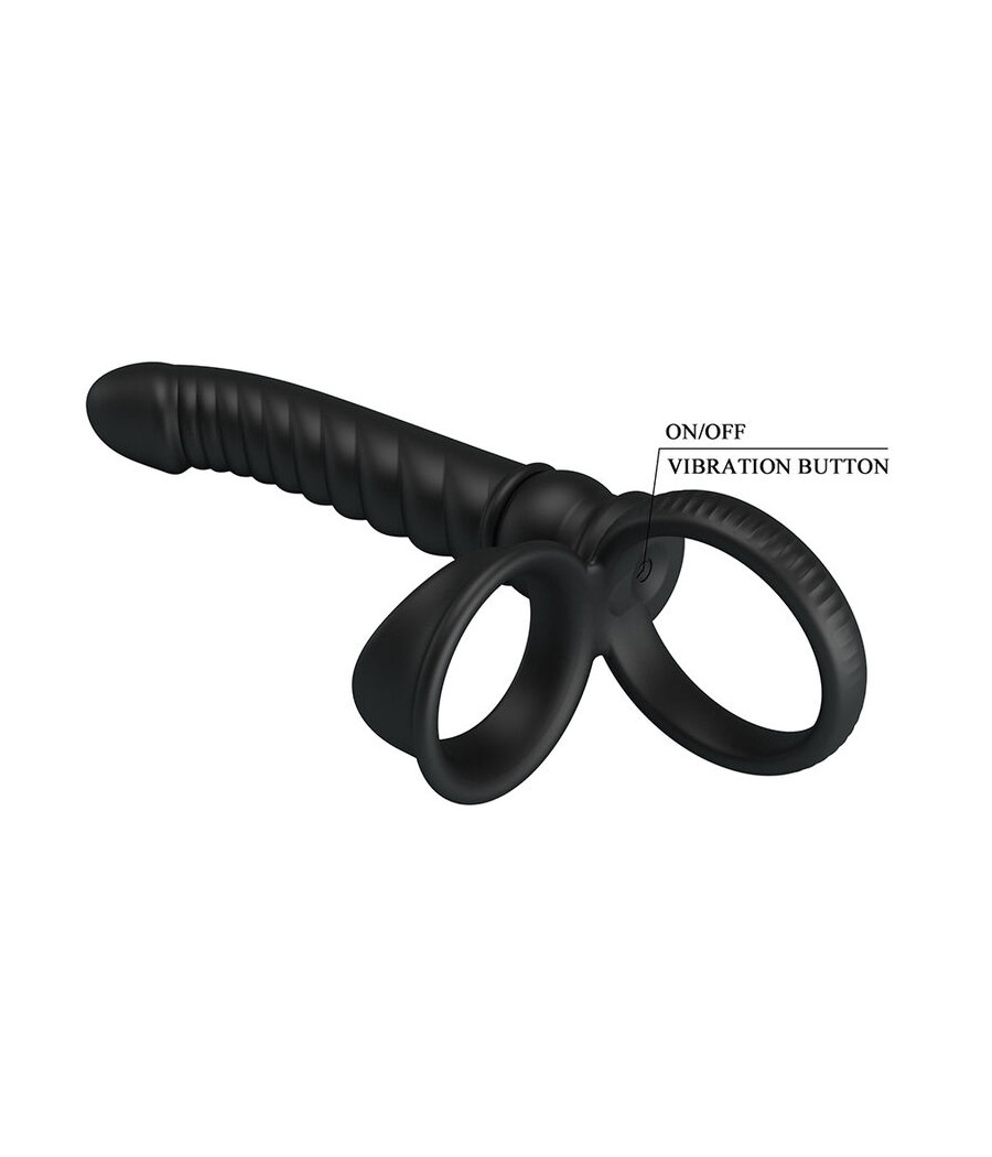 PRETTY LOVE - VIBRATEUR ANAL MERRITT AVEC ANNEAU ET VIBRATION NOIR