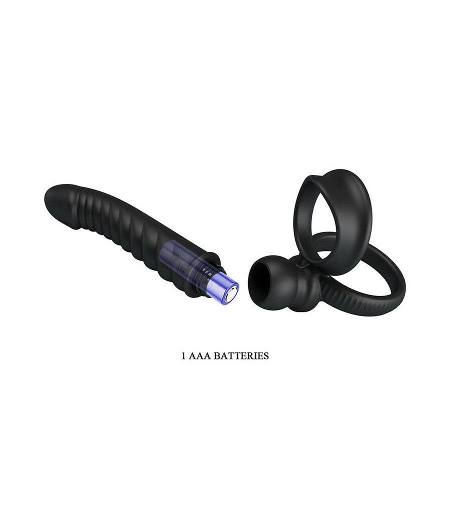 PRETTY LOVE - MERRITT ANALVIBRATOR MIT RING UND VIBRATIONSFUNKTION, SCHWARZ